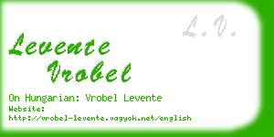 levente vrobel business card